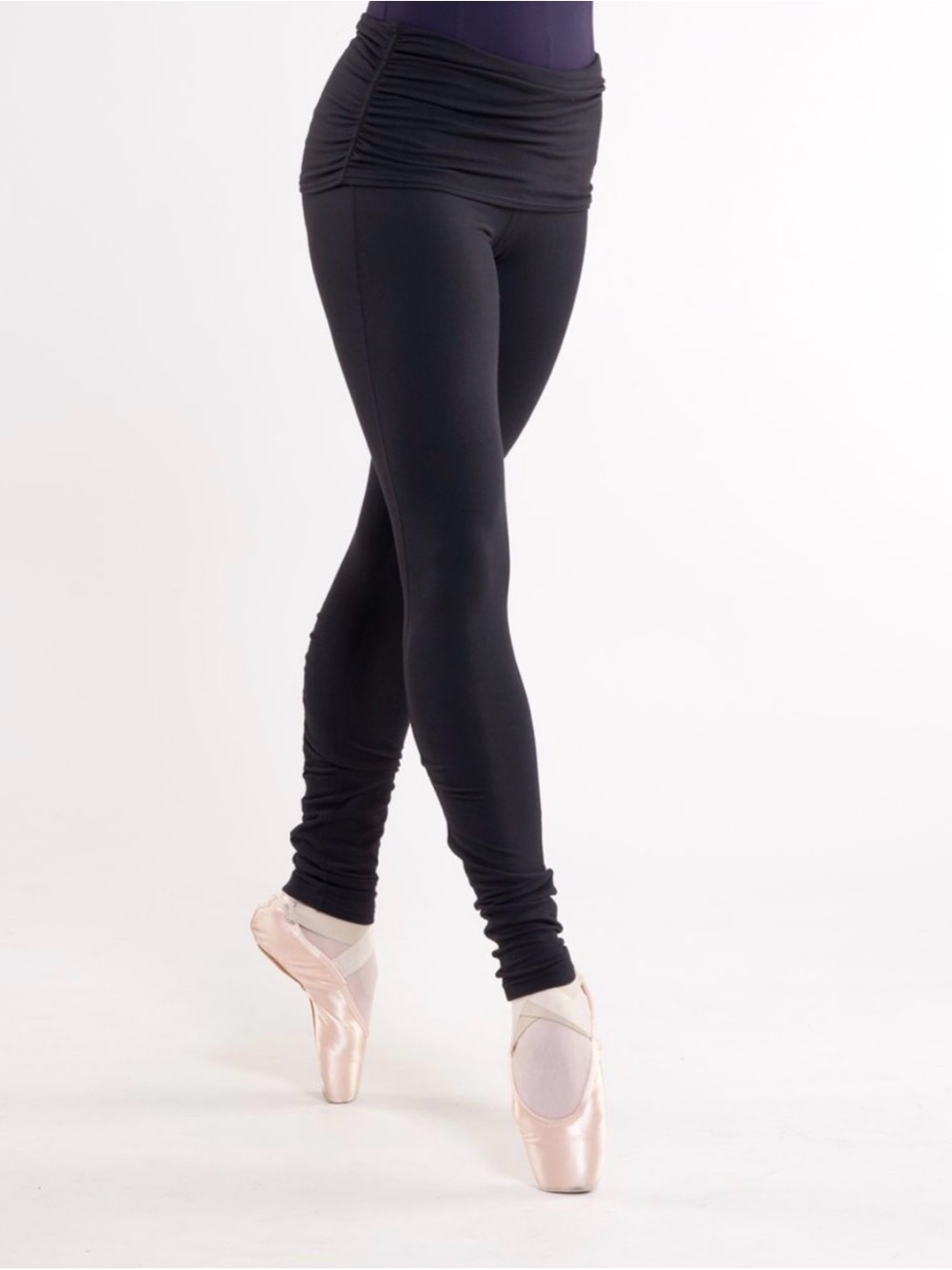 lululemon athletica Black Fold-Over Waist Dance Leggings